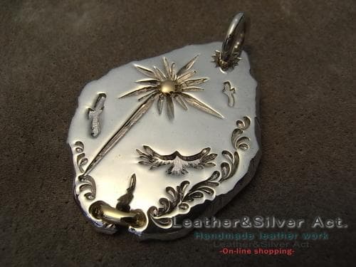 1点物　イーグルネックレス 手彫り　ハンドメイド　ネックレス　ｋ18　かまし