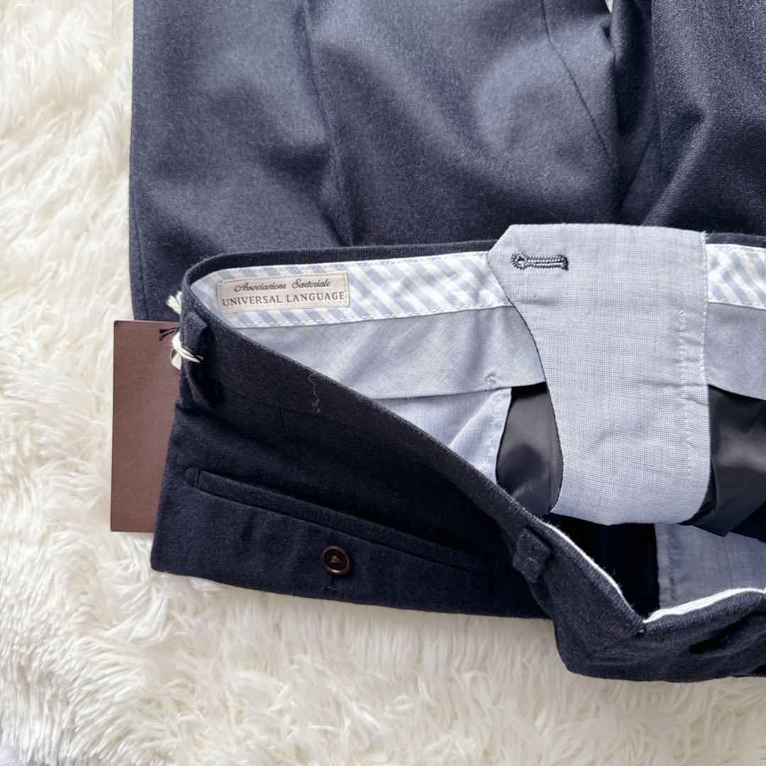 新品未使用⭐️ユニバーサルランゲージ　カノニコ　スラックス ネイビー L 82cm