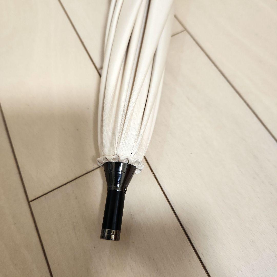 完全遮光 芦屋ロサブラン 日傘 長傘 ショート ベージュフリル 50cm