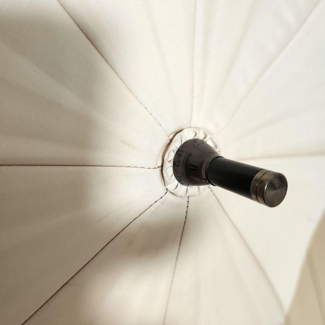 完全遮光 芦屋ロサブラン 日傘 長傘 ショート ベージュフリル 50cm