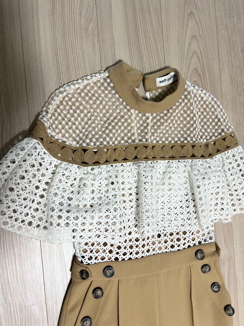 美品 self-portrait セルフポートレート オールインワン UK8