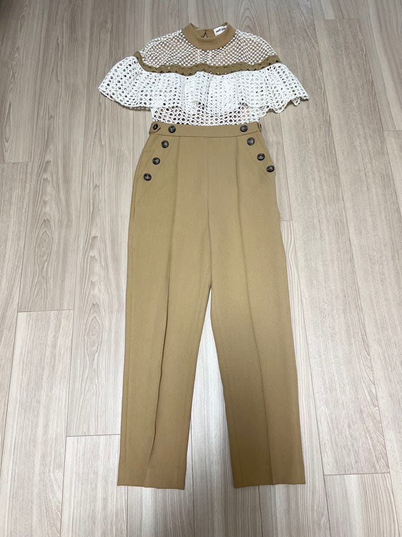 美品 self-portrait セルフポートレート オールインワン UK8