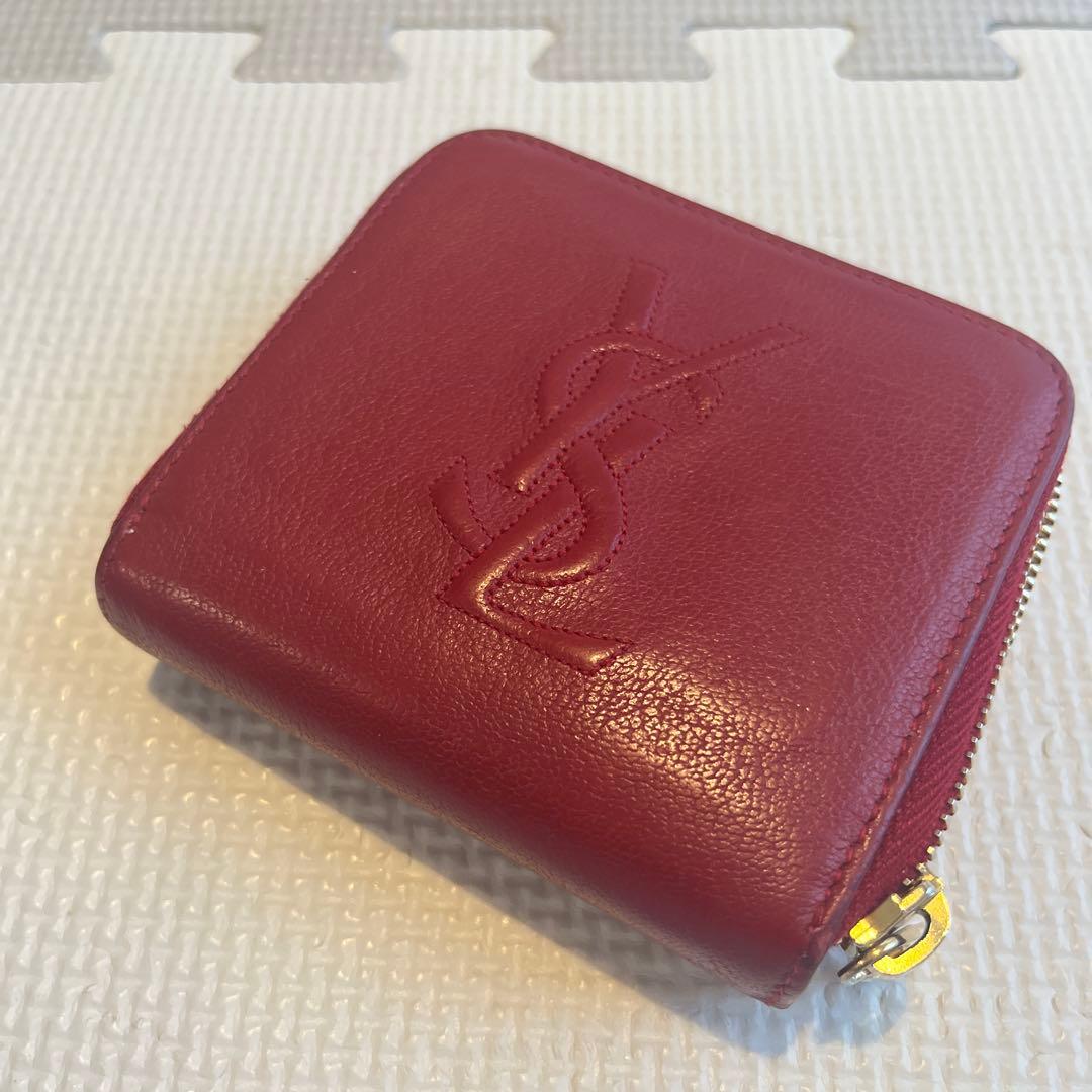 YSL レザー 二つ折り財布