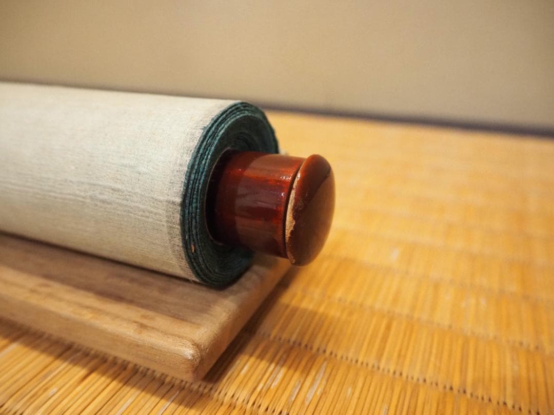 村瀬雙石自筆『菖蒲絵』掛軸（時代箱・二重箱）