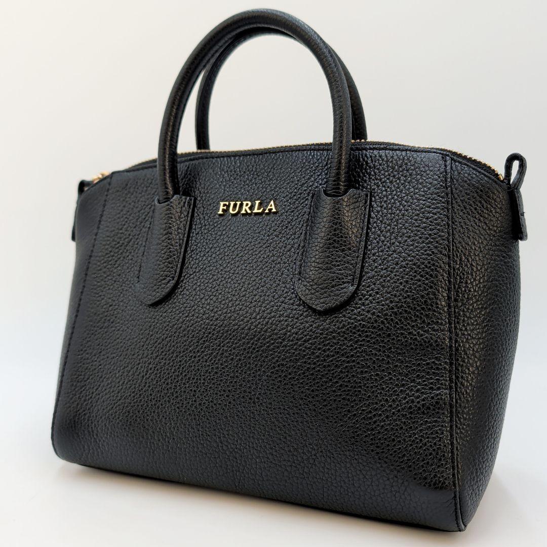 FURLA フルラ ショルダーバッグ テッサS クロスボディ 本革 ブラック
