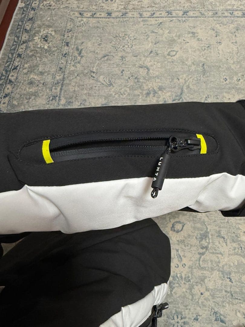 LUHTA スキーウェア ホワイト/ブラック/イエロー