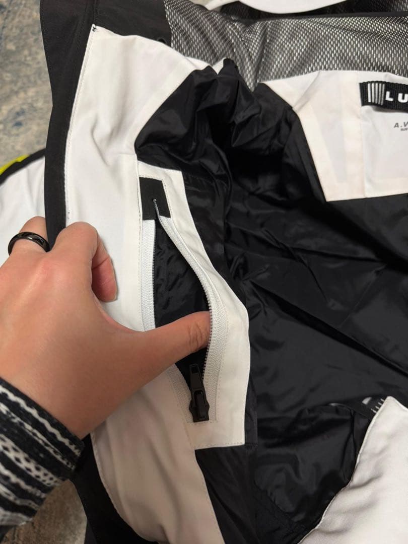 LUHTA スキーウェア ホワイト/ブラック/イエロー