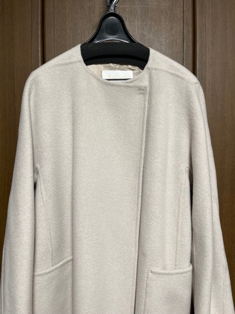 【Ballsey】プレミアムウールリバー ノーカラーコート 36 ¥74,800