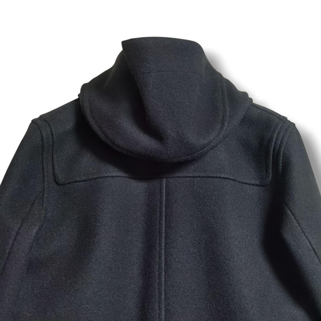 【極美品】フレッドペリー ウールダッフルコート 裏地ストライプ サイズＳ 黒