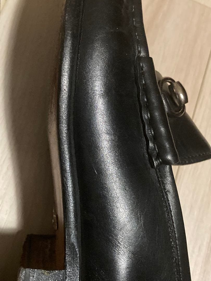 美品 GUCCI / ビットローファー 黒銀 42 1/2 E 27.5