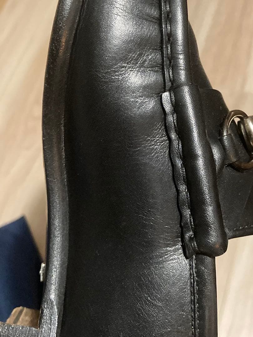 美品 GUCCI / ビットローファー 黒銀 42 1/2 E 27.5
