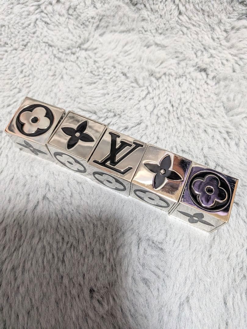 美品限定非売品ルイヴィトン モノグラム キューブ ブレスレット シルバー正規品