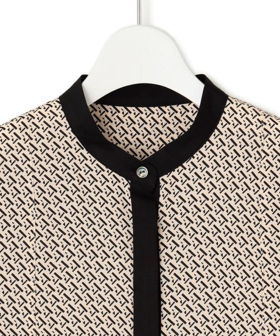 極美品 23区 【洗える】ジオメトリックパネルプリント ワンピース 3XL