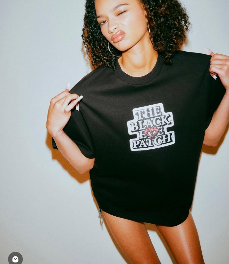 MOUSSY×BlackEyePatch BEP OG ラインストーン TEE黒