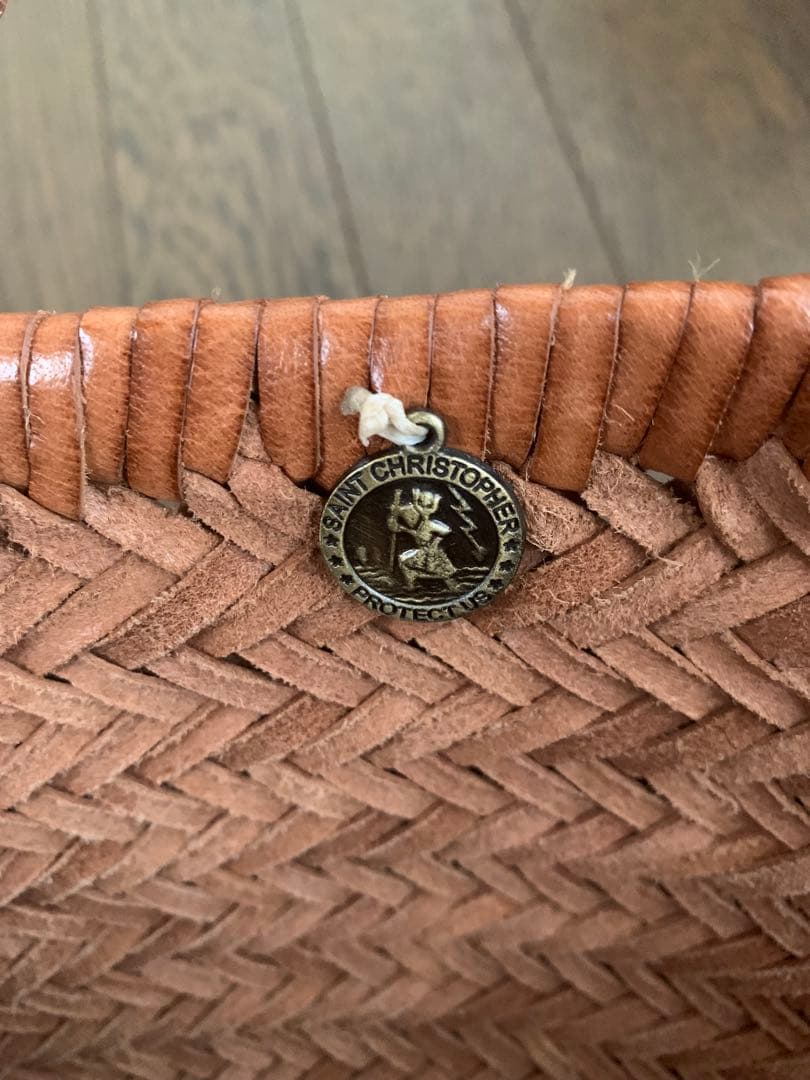 ドラゴンDragon かごバッグ 革素材 美品 付き 定番 シンプル