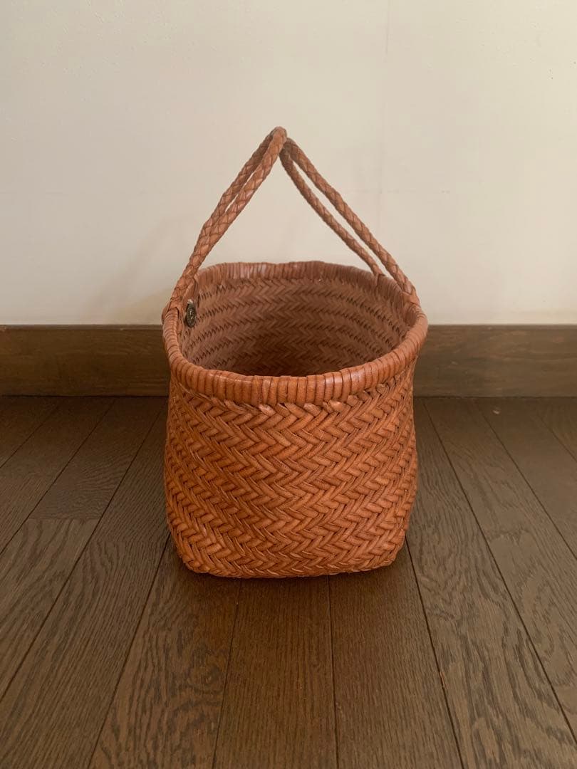 ドラゴンDragon かごバッグ 革素材 美品 付き 定番 シンプル