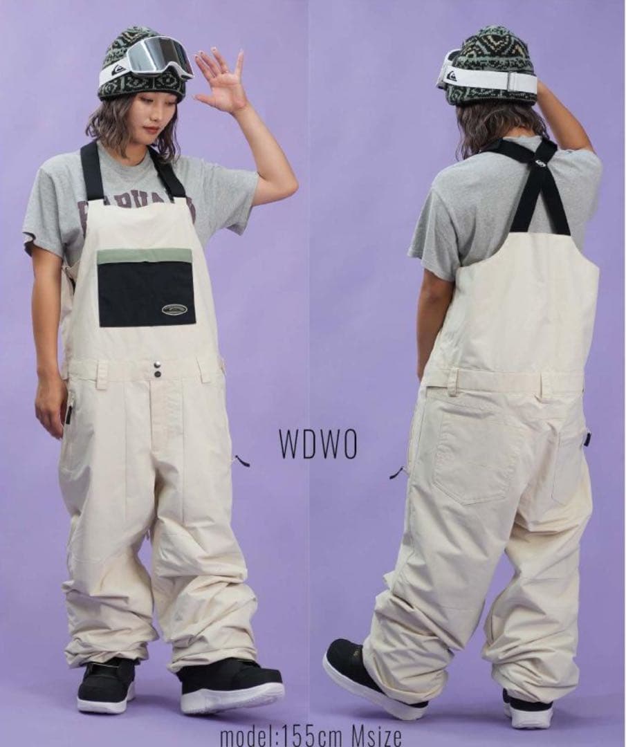 【新品未使用】Quiksilver スノーボードウェア Mサイズ　ビブパンツ