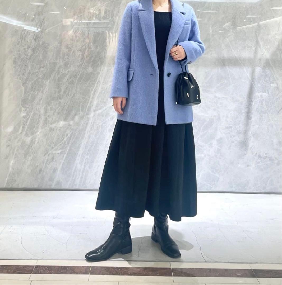 アルアバイル　ルルウィルビー モヘヤシャギーハーフチェスターコート&スカート