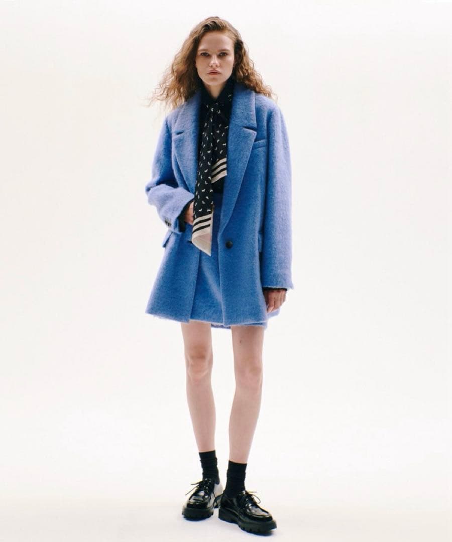 アルアバイル　ルルウィルビー モヘヤシャギーハーフチェスターコート&スカート