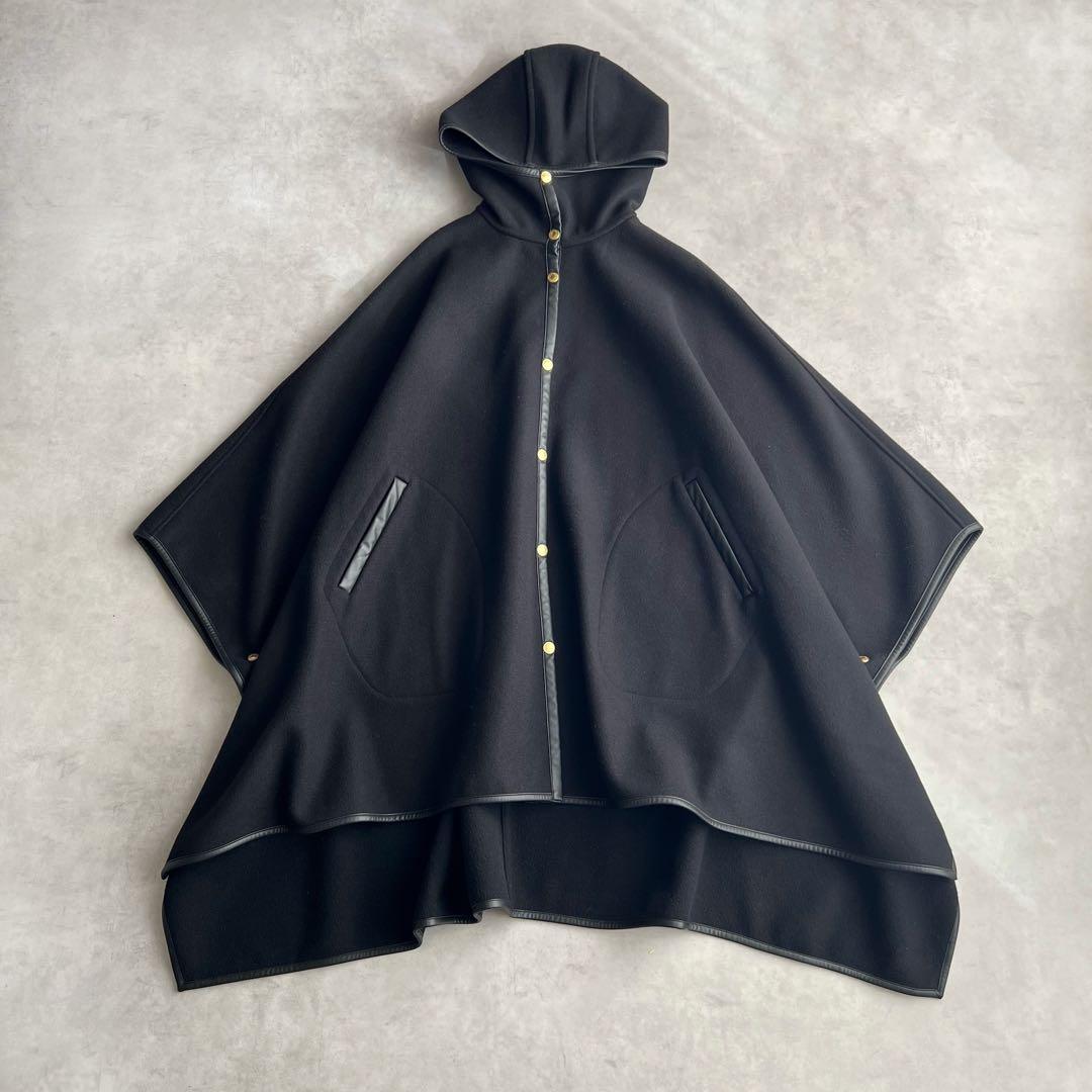 トラディショナルウェザーウェア　ポンチョ　ウール　W-FACE JERSEY