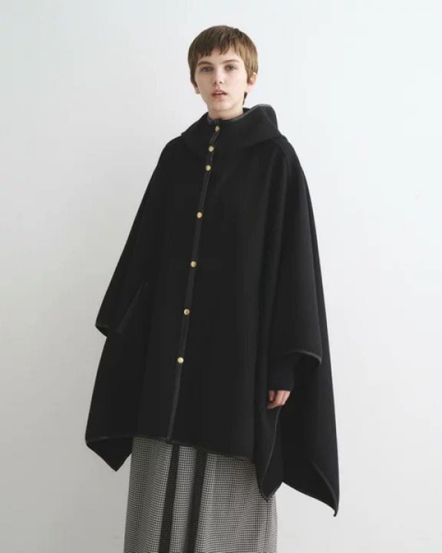 トラディショナルウェザーウェア　ポンチョ　ウール　W-FACE JERSEY