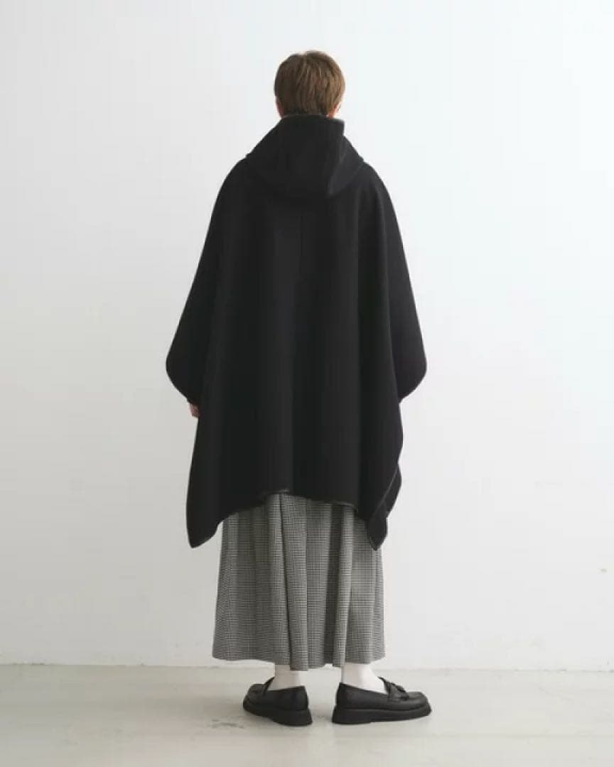 トラディショナルウェザーウェア　ポンチョ　ウール　W-FACE JERSEY