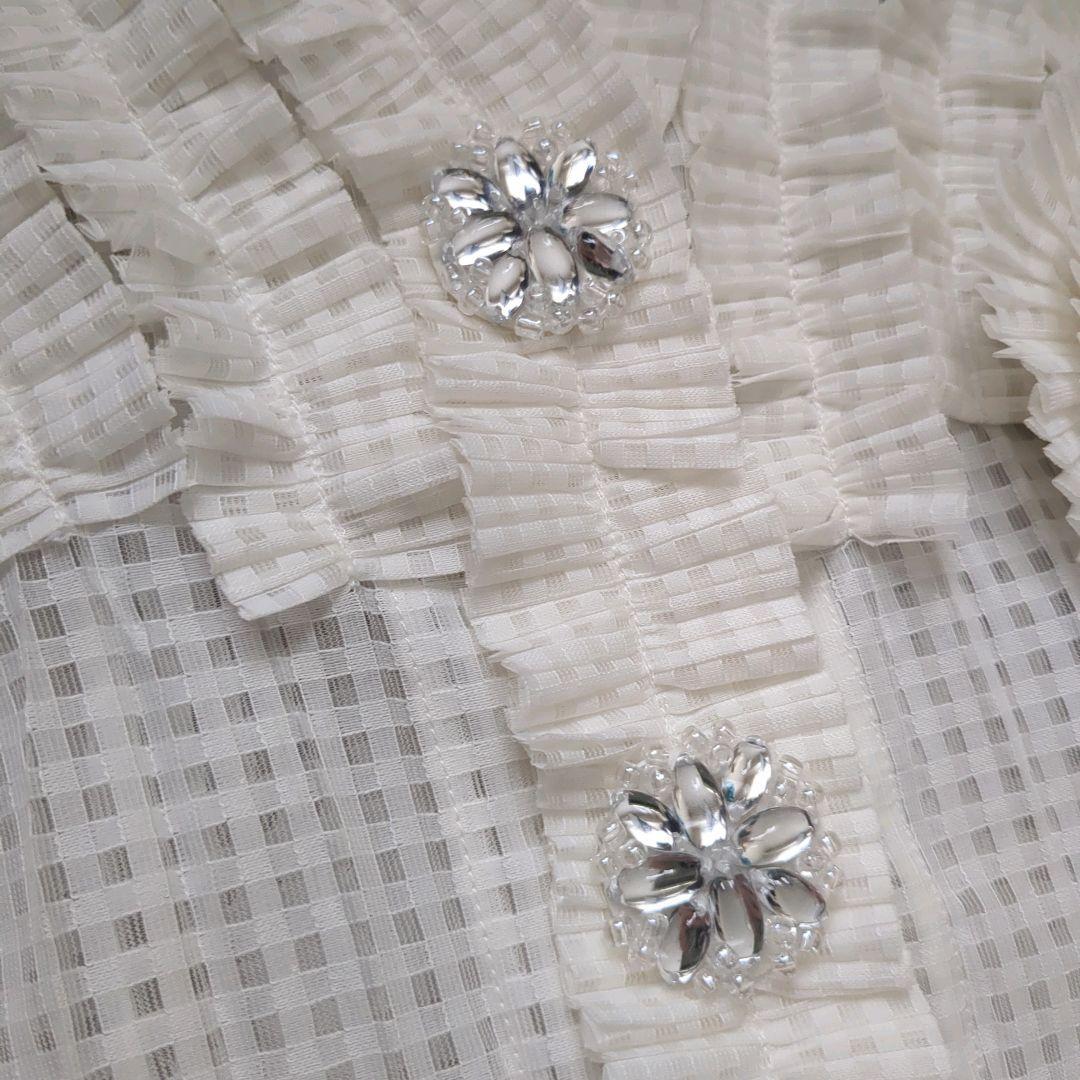 NOKO OHNO/ノコオーノ　美品　羽織り　　ビジュー　ジャケット　プリーツ