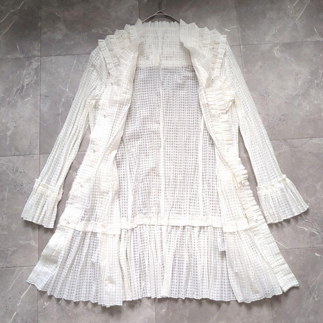 NOKO OHNO/ノコオーノ　美品　羽織り　　ビジュー　ジャケット　プリーツ