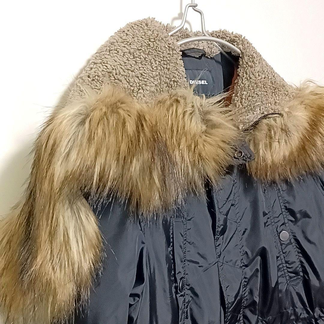 美品★DIESEL　ディーゼル　N-2B　N-3B　中綿　ミリタリー コート　黒