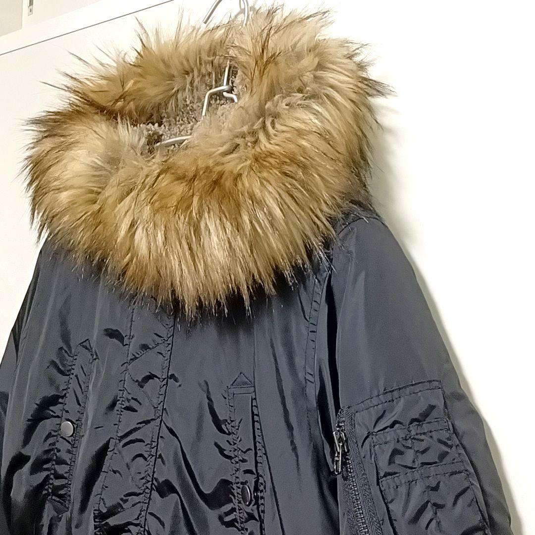 美品★DIESEL　ディーゼル　N-2B　N-3B　中綿　ミリタリー コート　黒