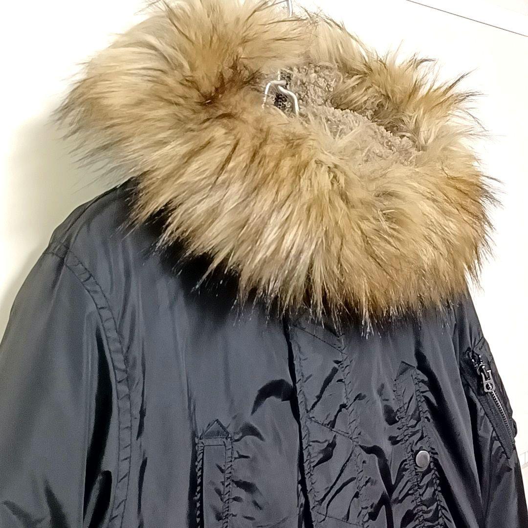 美品★DIESEL　ディーゼル　N-2B　N-3B　中綿　ミリタリー コート　黒