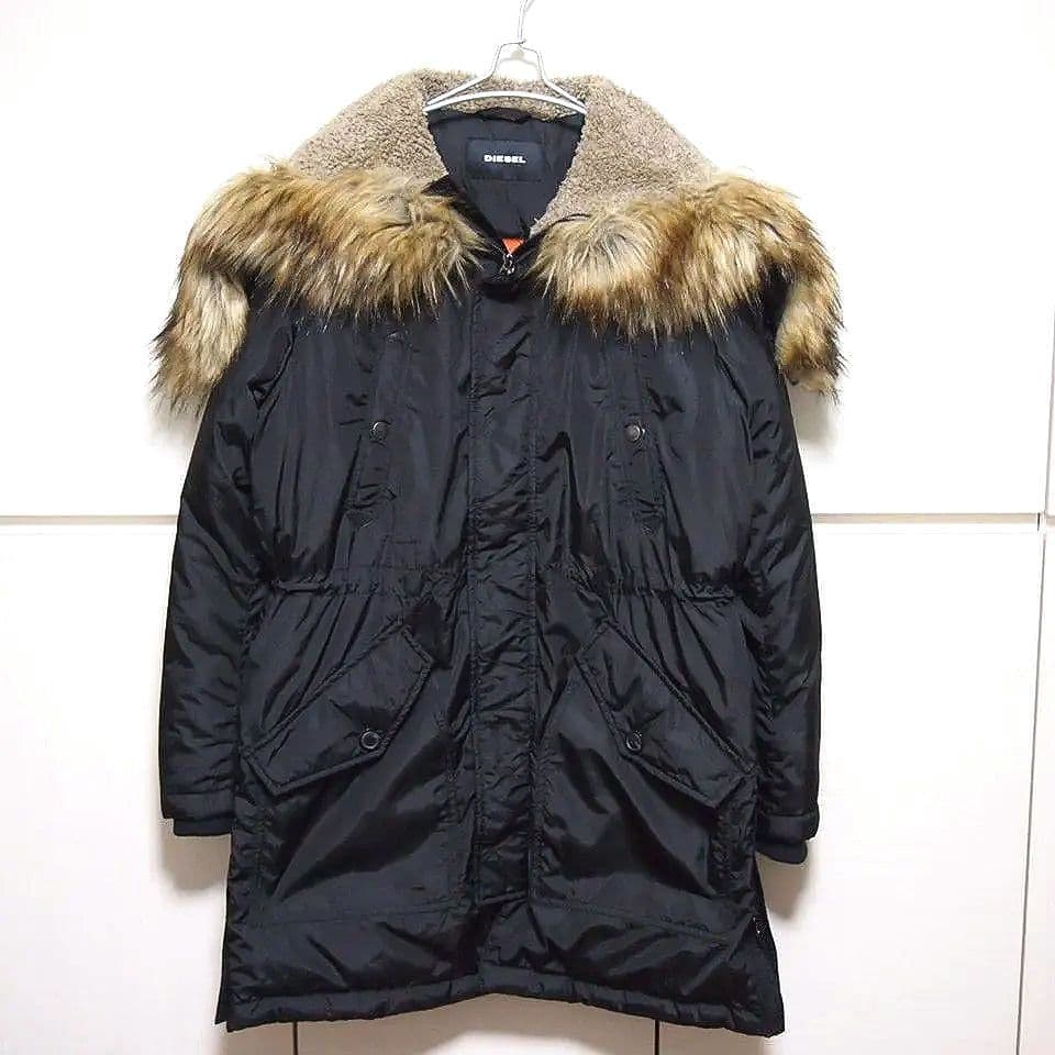 美品★DIESEL　ディーゼル　N-2B　N-3B　中綿　ミリタリー コート　黒