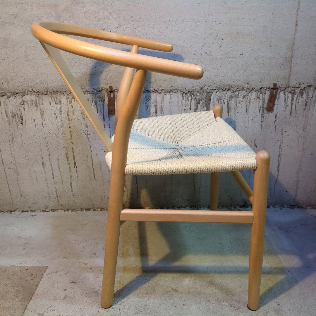 ペーパーコード 天然木アームチェア ダイニングチェア Yチェア風 曲木 ④