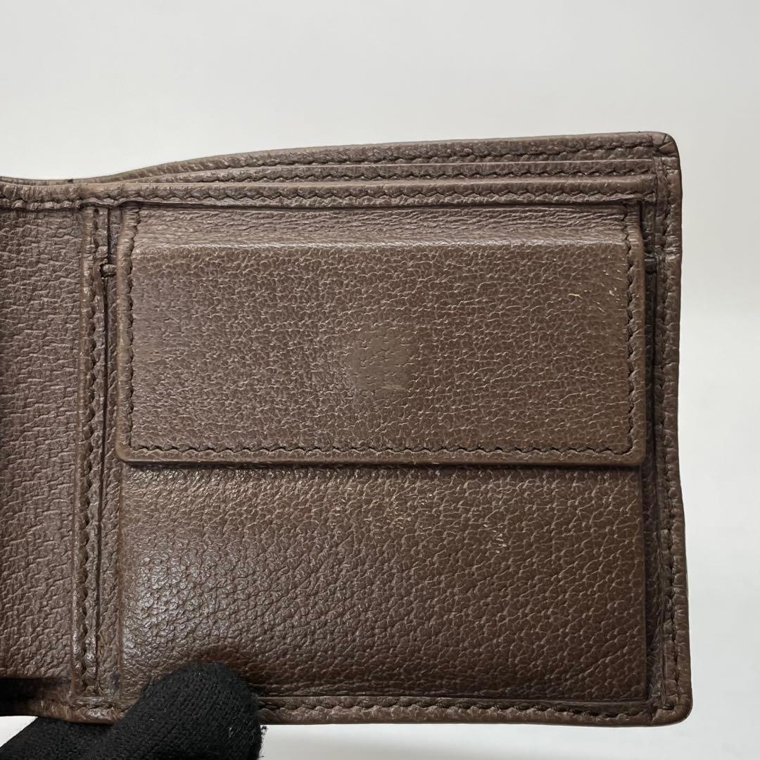 2863 GUCCI グッチ 二つ折り財布 オフィディア シェリーライン GG