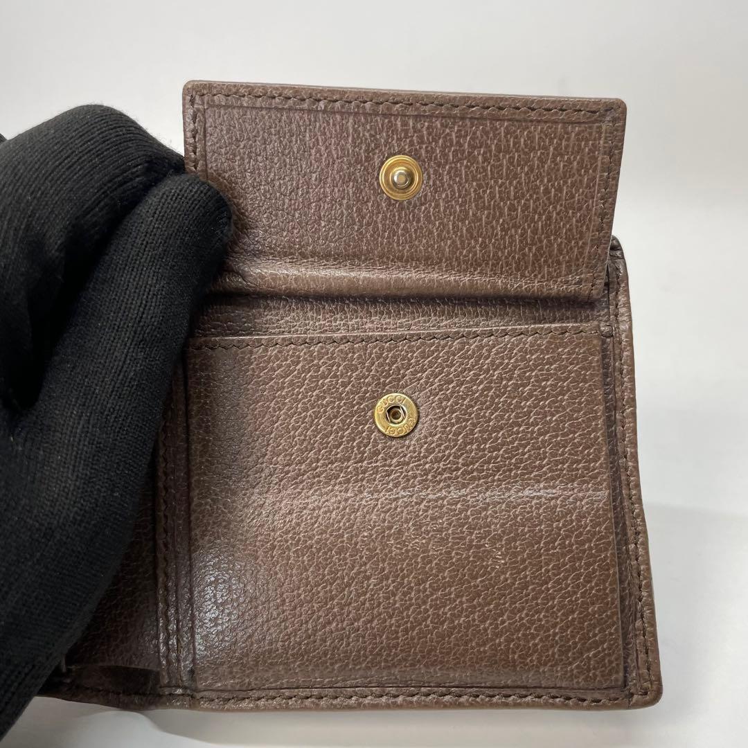 2863 GUCCI グッチ 二つ折り財布 オフィディア シェリーライン GG