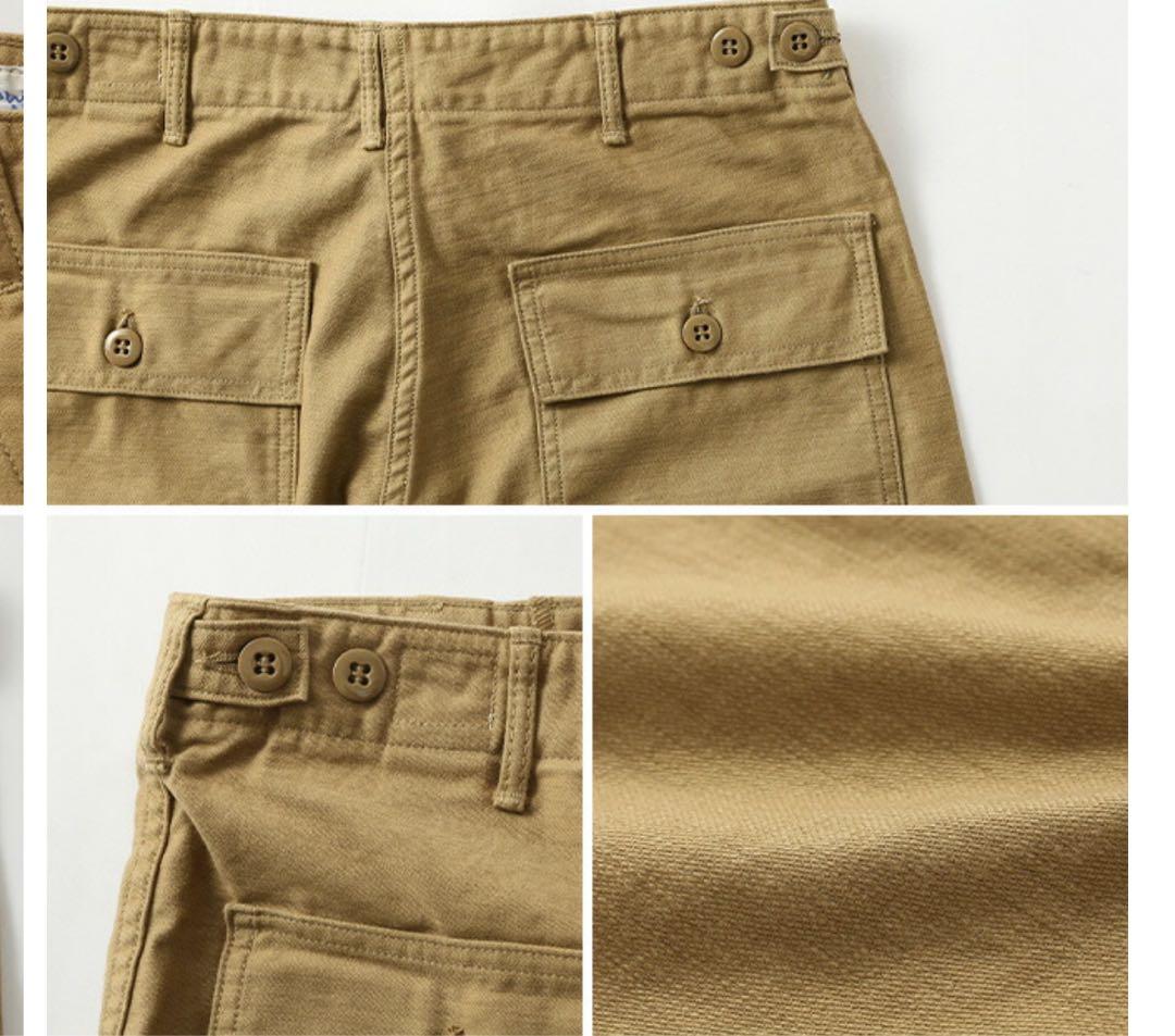 オアスロウ バックサテン ファーティングパンツ　orslow ベイカーパンツ