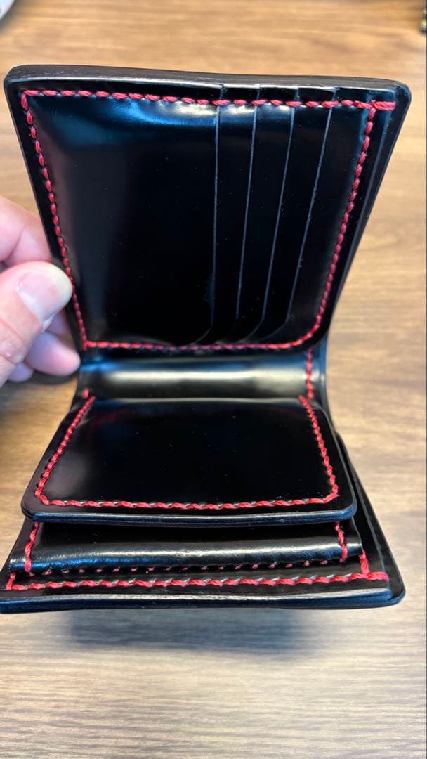 フルコードバン　手縫い　二つ折り財布