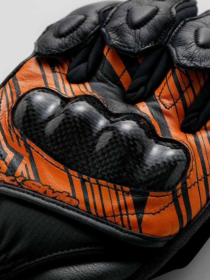 HYOD ヒョウドウ 冬用バイクグローブ Lサイズ ブラック/オレンジ