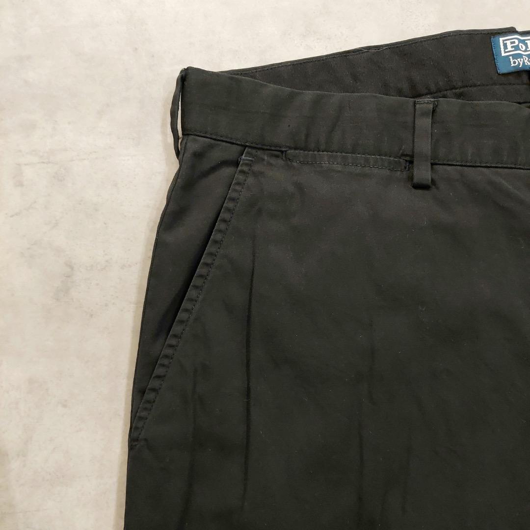 ポロバイ ラルフローレン W35 ポロチノ チノパン 古着 黒 17873