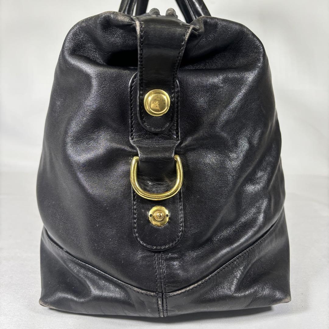 コーチ オールドコーチ ボストンバッグ 大容量 オールレザー ブラック