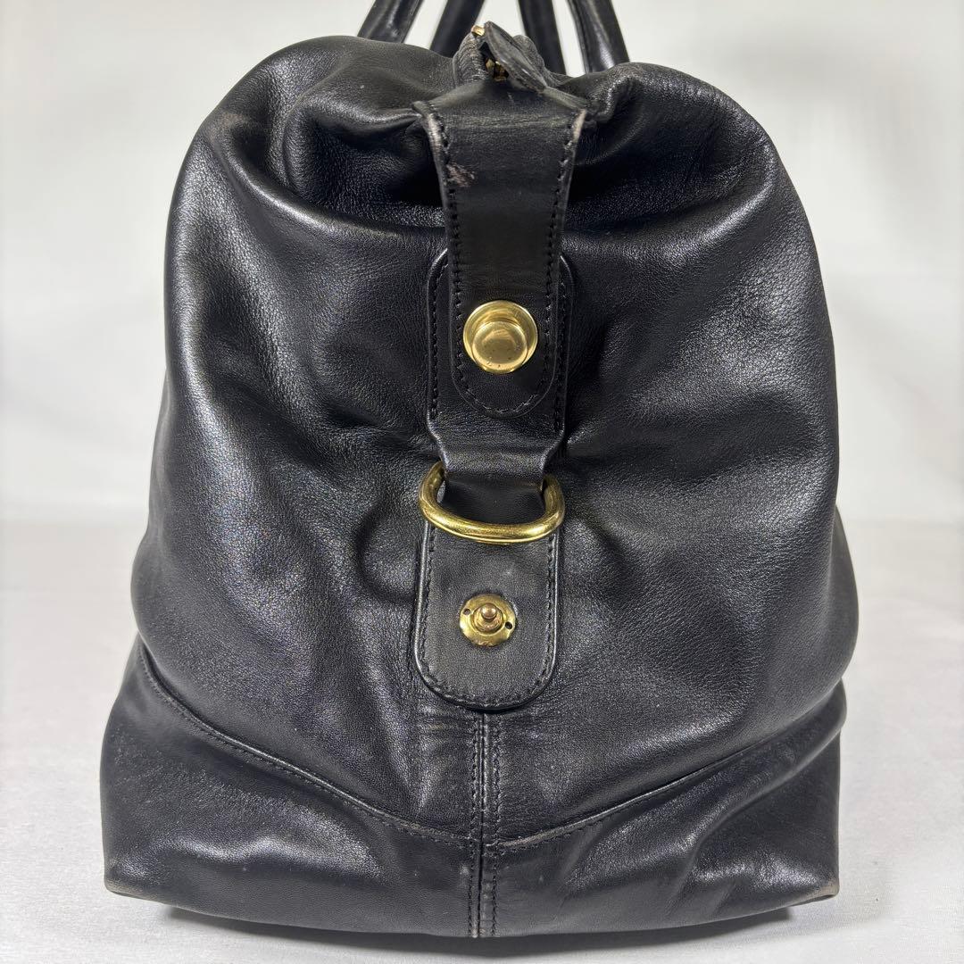 コーチ オールドコーチ ボストンバッグ 大容量 オールレザー ブラック