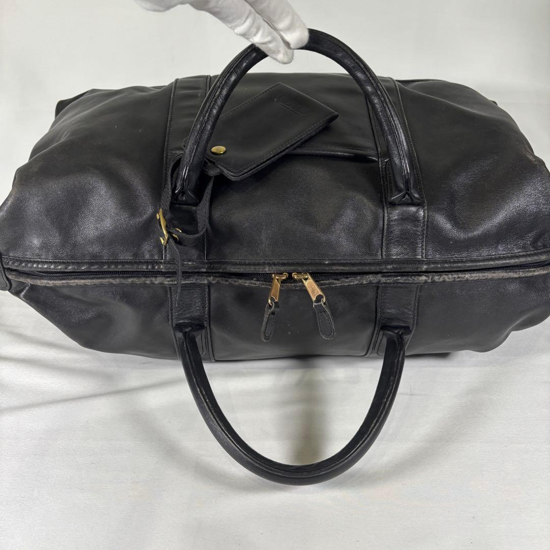 コーチ オールドコーチ ボストンバッグ 大容量 オールレザー ブラック