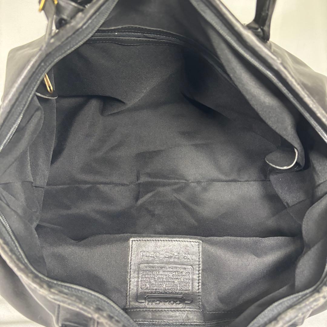 コーチ オールドコーチ ボストンバッグ 大容量 オールレザー ブラック