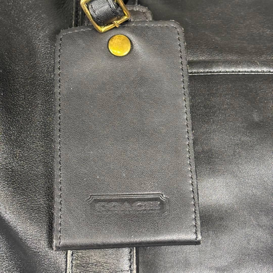 コーチ オールドコーチ ボストンバッグ 大容量 オールレザー ブラック