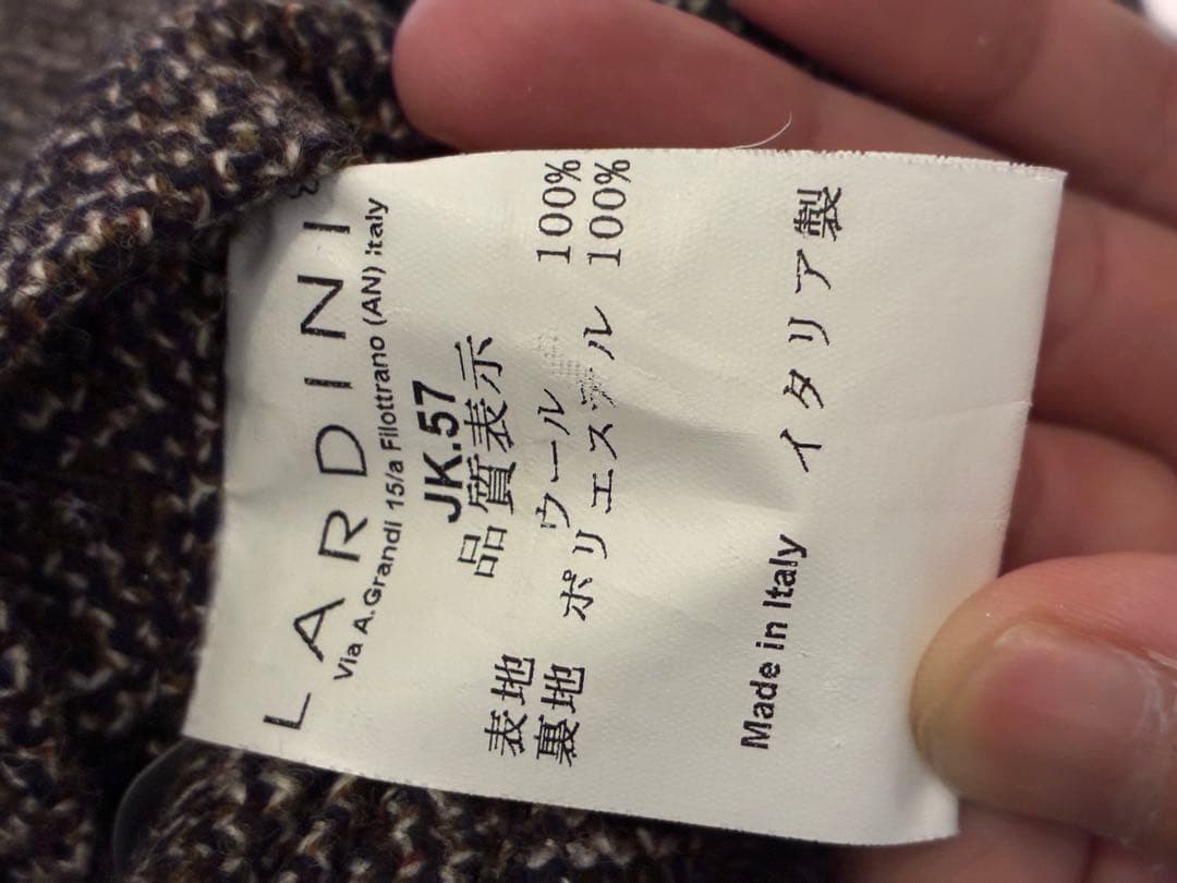 LARDINI ダブル・ツイードジャケット 44‼️