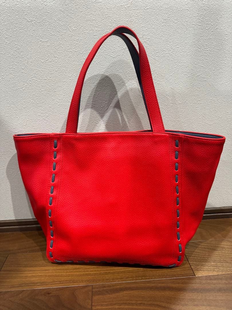 【キタムラ】未使用　レザー 赤 バッグ3点セット　1箇所ひび割れあり