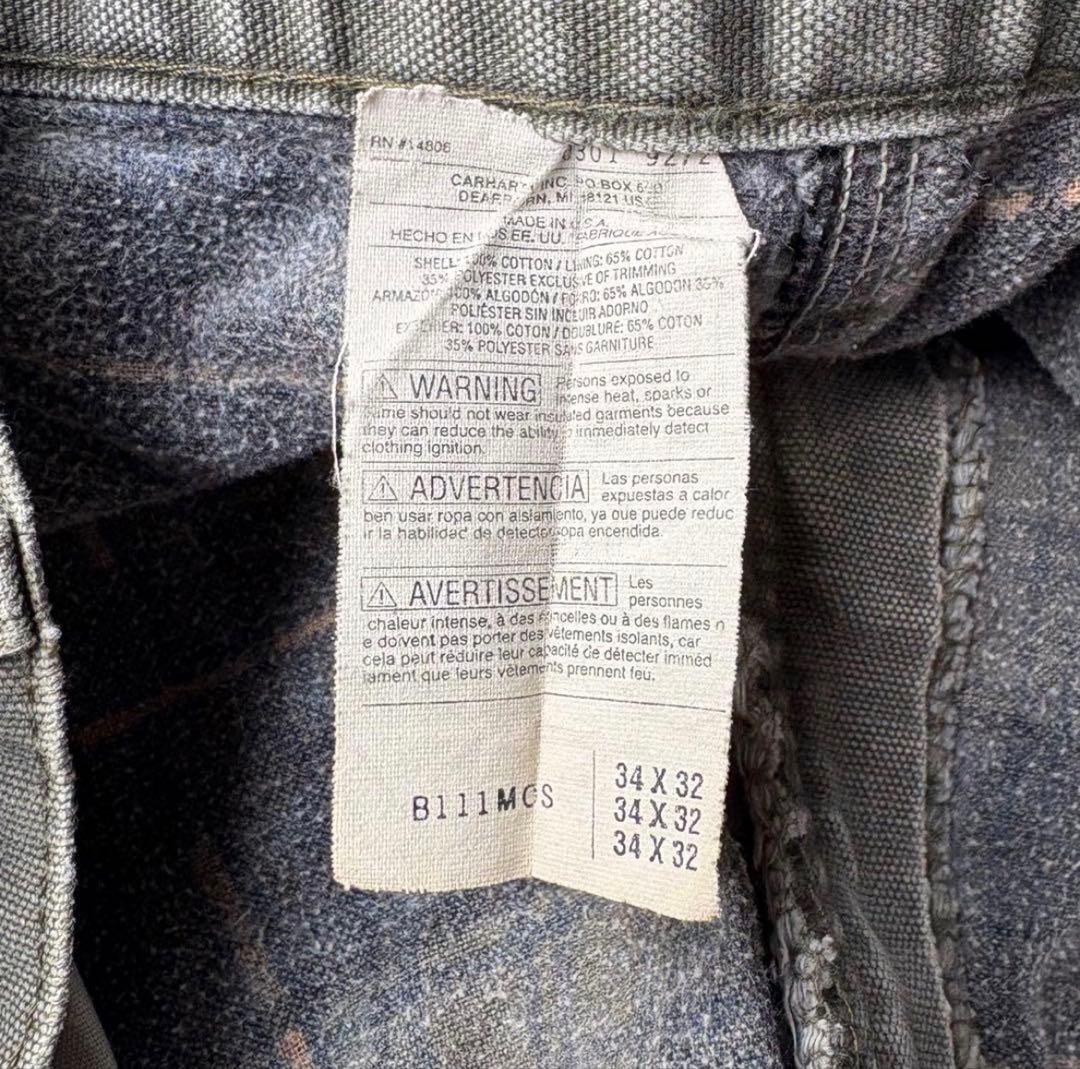 Carhartt カーハート 裏地チェック ダック ペインターパンツ 34