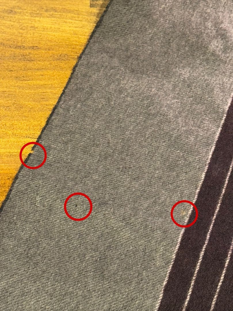 PRADA プラダ カシミヤ マフラー グレー × ブラウン ストライプ