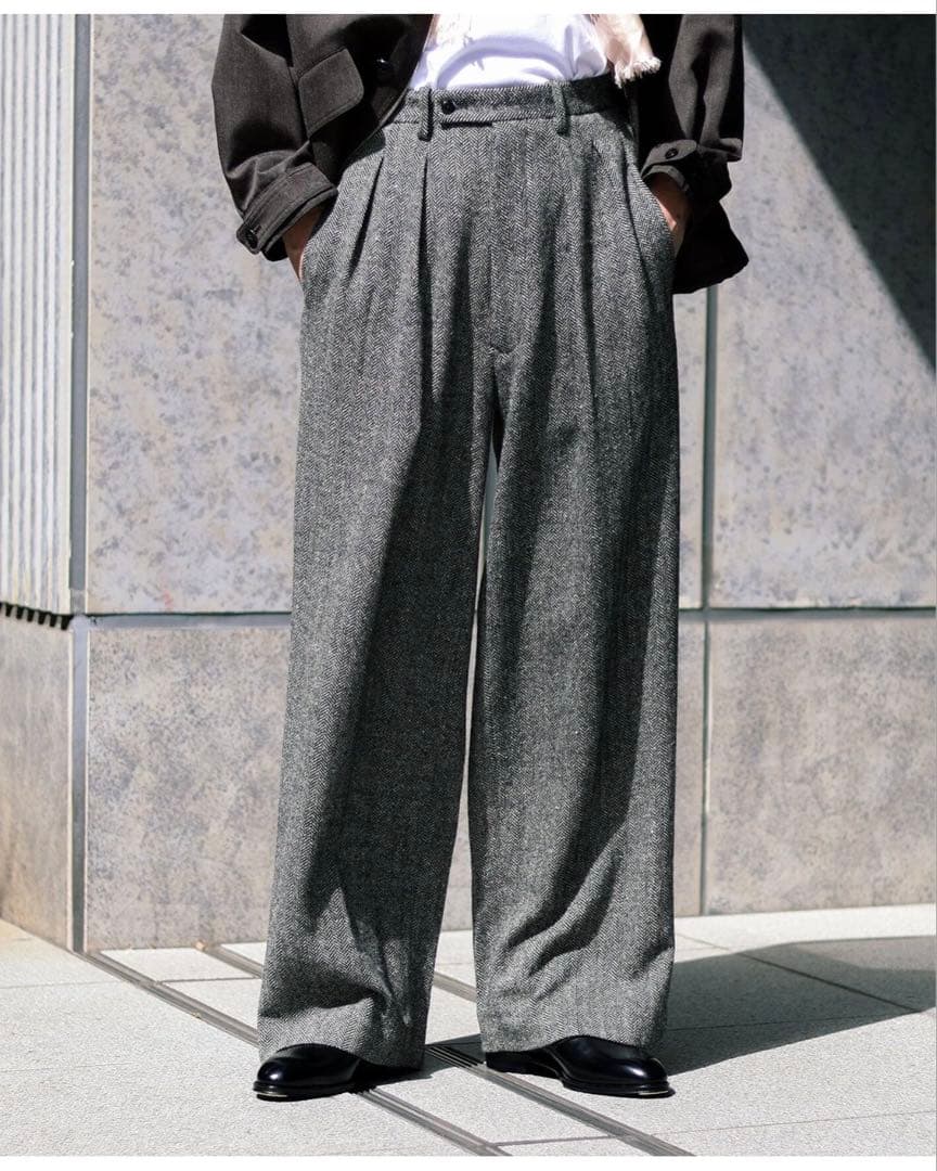【m's braque×EDIFICE】tuck buggy pants25AW