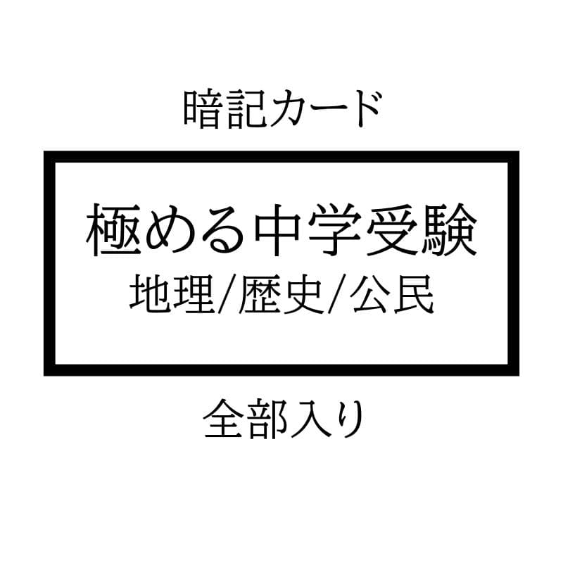 ミント様 リクエスト 4点 まとめ商品 中学受験　暗記カード